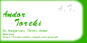 andor toreki business card